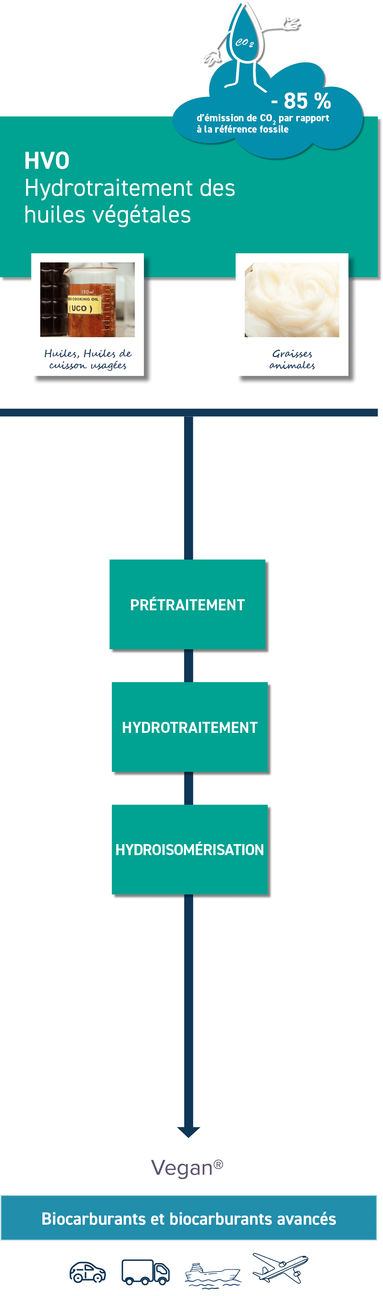 Hydrotraitement des huiles végétales