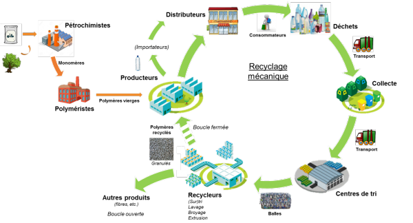 Chaîne de valeur du PET : de la ressource au recyclage des déchets post-consommation
