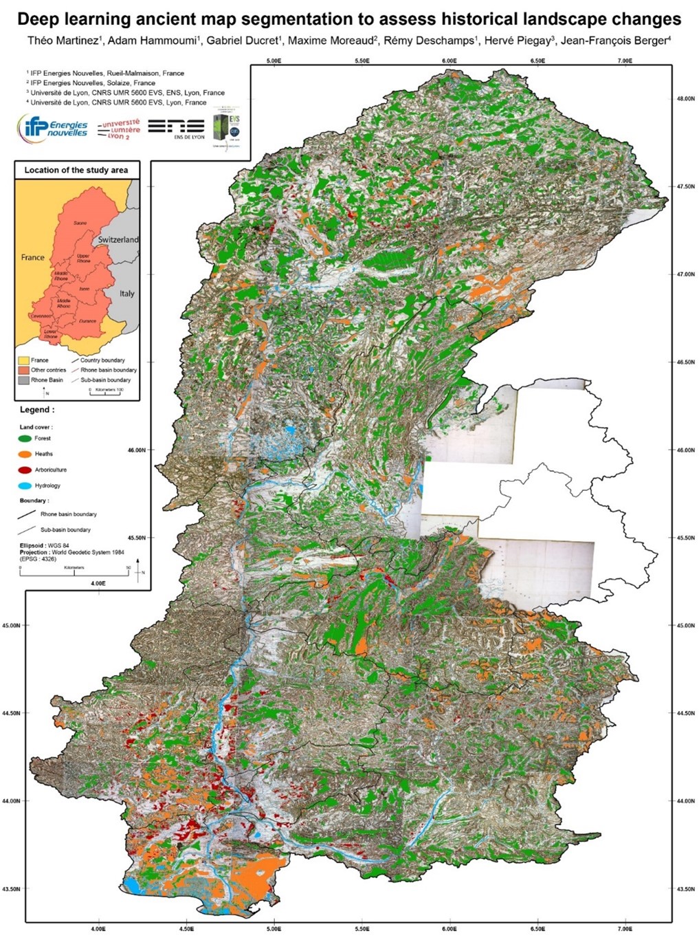 Segmentation sémantique sur la carte de Cassini dans le bassin rhodanien 