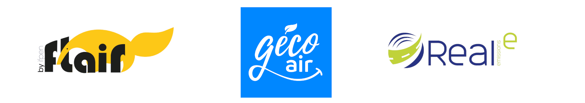 Logos Flair, Géco Air et Real-e