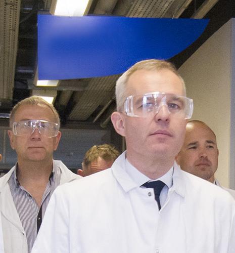 Visite à IFPEN-Lyon de François de Rugy, Ministre de la Transition écologique et solidaire