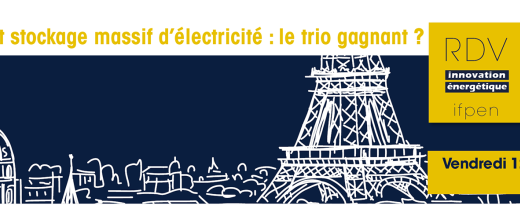 Dessin de paris en bleu te blanc avec le logo des RDV de l'innovation et la thématique : le recyclage des plastiques